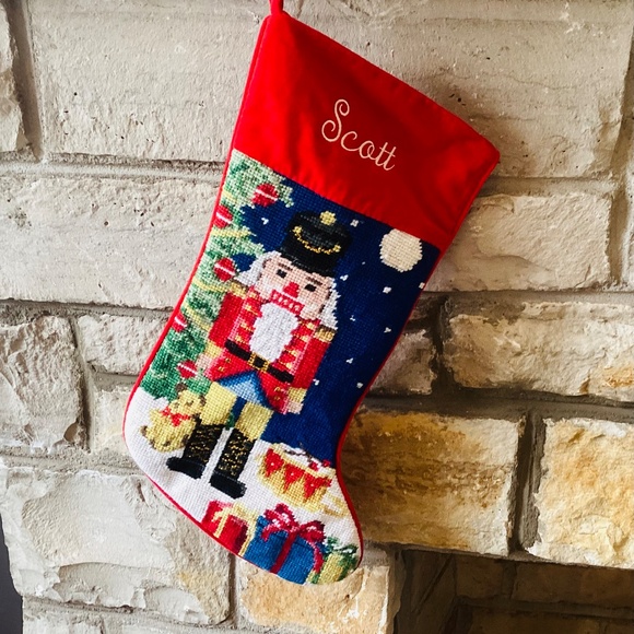 Nutcracker Heirloom Wool Needlepoint Personalized Christmas Stocking Scott - Picture 8 of 8